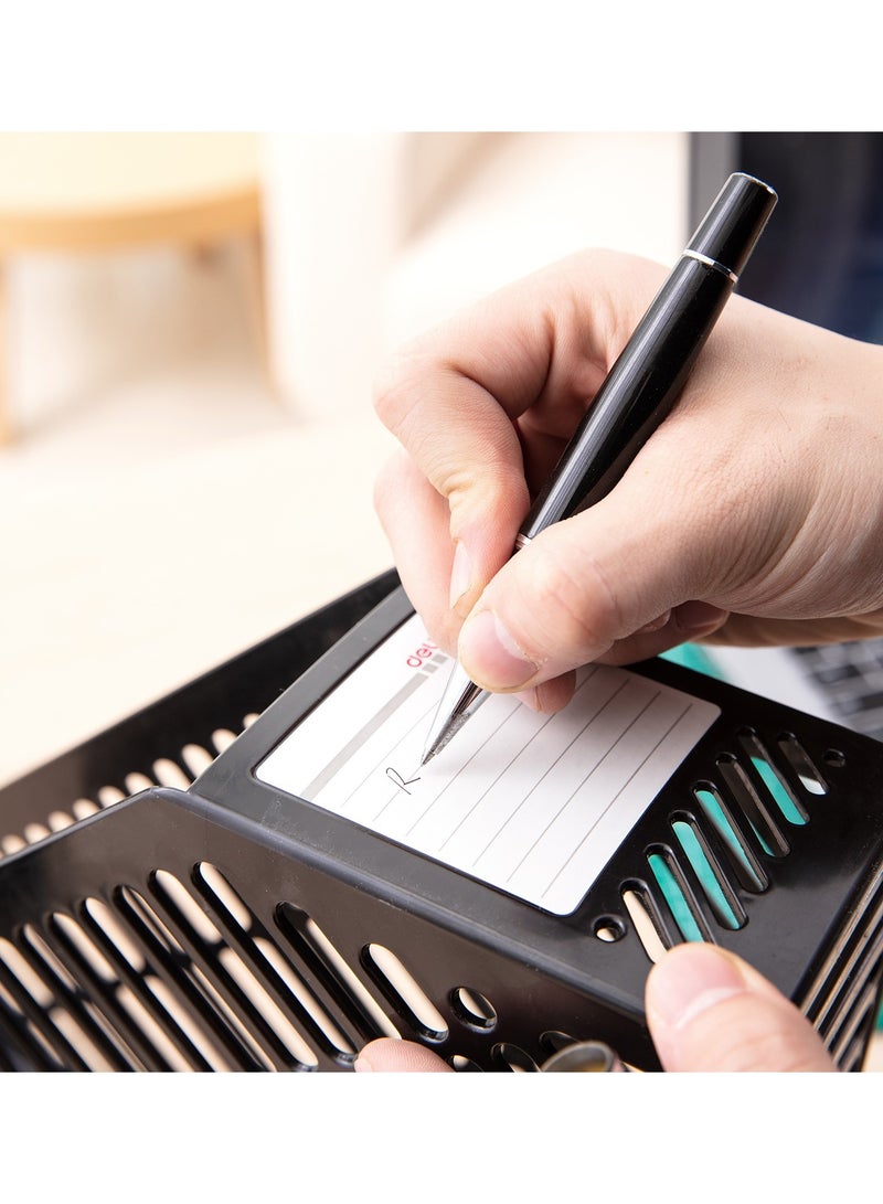 Deli حامل مجلات بلاستيكي قطعة واحدة باللون الأسود - Image 4