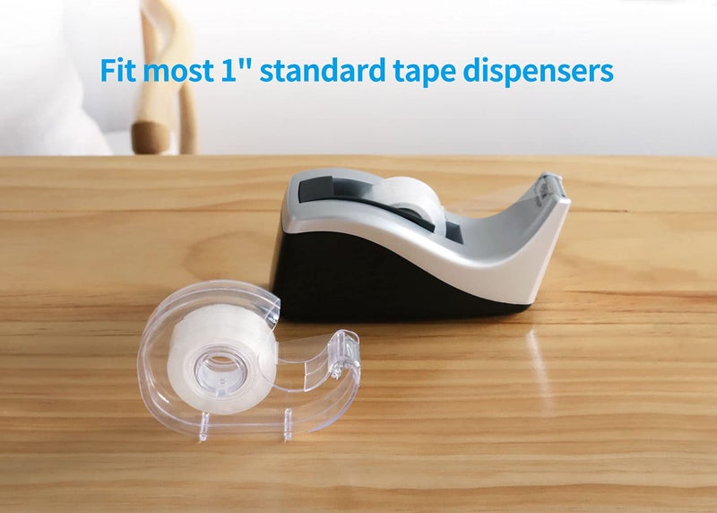PCKPGON Transparent Tape Refills, 12 Rolls, 3/4 x 1000 Inches, 1 inch Core, Clear Desk Refillable Tape Dispenser Refill Rolls, Glossy Gift Wrapping Tape, Engineered for Home Office School Use - Image 3
