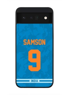 Rugged Black Edge Case for Google Pixel 6 5G, Slim fit Soft Case Flexible Rubber Edges Thin Cover - Player Name - Sanju Samson, Jersey Number- 9