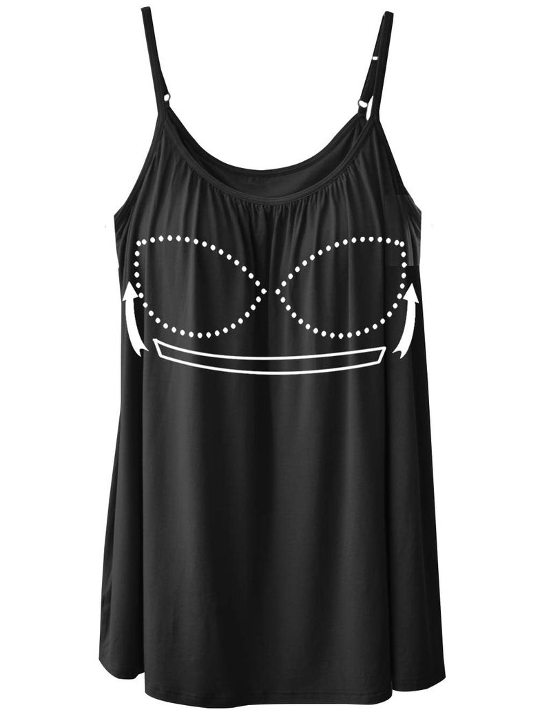 ANYFITTING Camisoles for Women with Built in Bra Adjustable Strap Tank Tops Cami Sleeveless Summer Tops for Workout Sleeping Traveling - Image 1