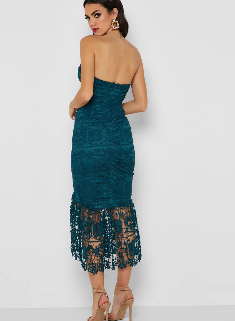 Missguided Bandeau Fishtail Dress