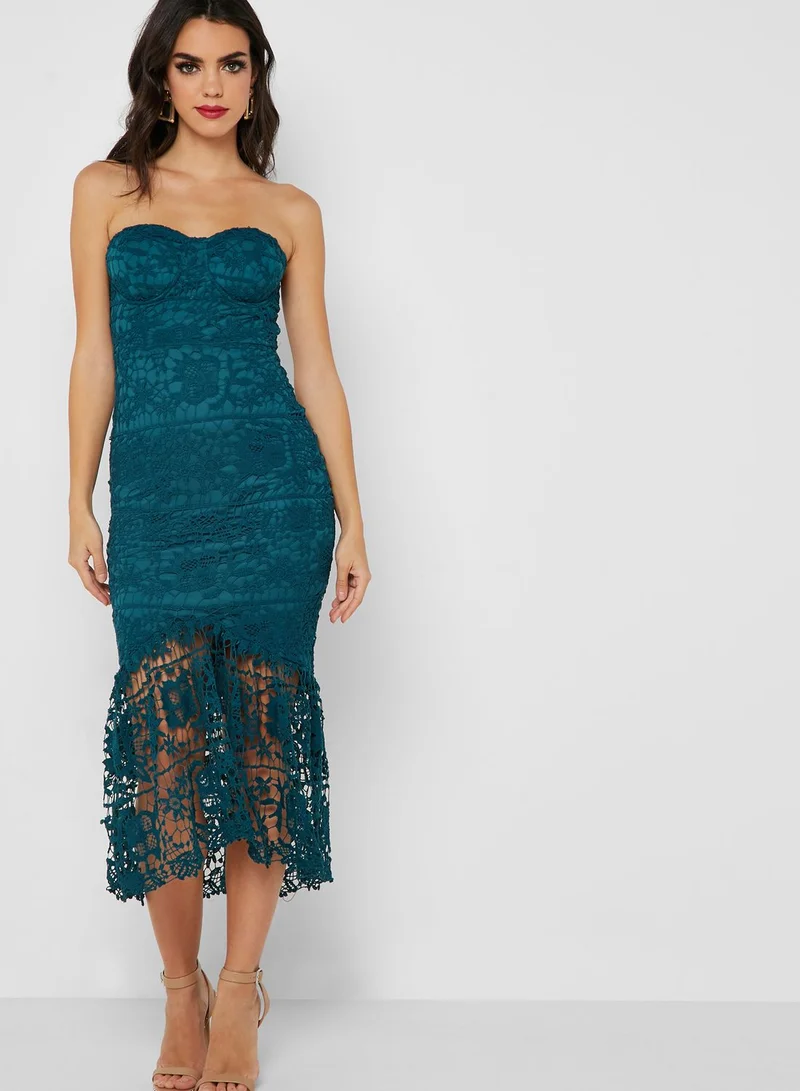 Missguided Bandeau Fishtail Dress