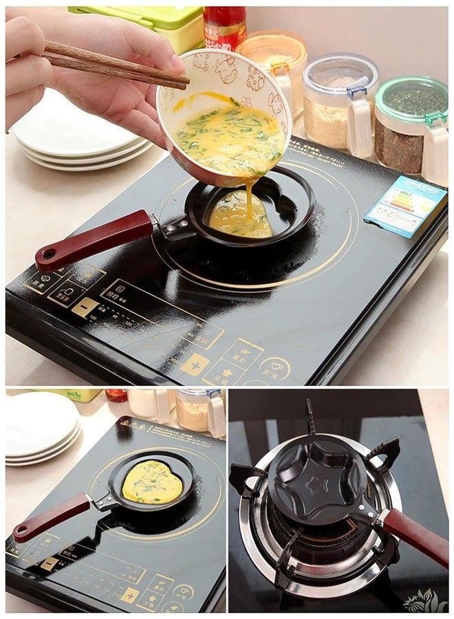 VAJASIL Heart-Shaped Mini Non-Stick Frying Pan | Cute Egg & Omelette Pan | Stainless Steel Designer Cartoon Shape Cookware for Pancakes, Crepes, Kids Breakfast, Kitchen Gifts & Cooking Lovers - Image 4