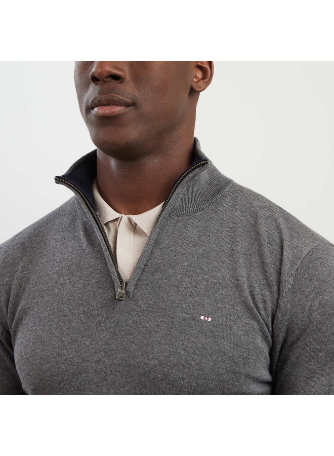 Eden Park cotton jersey jumper with trucker neck  - Image 4