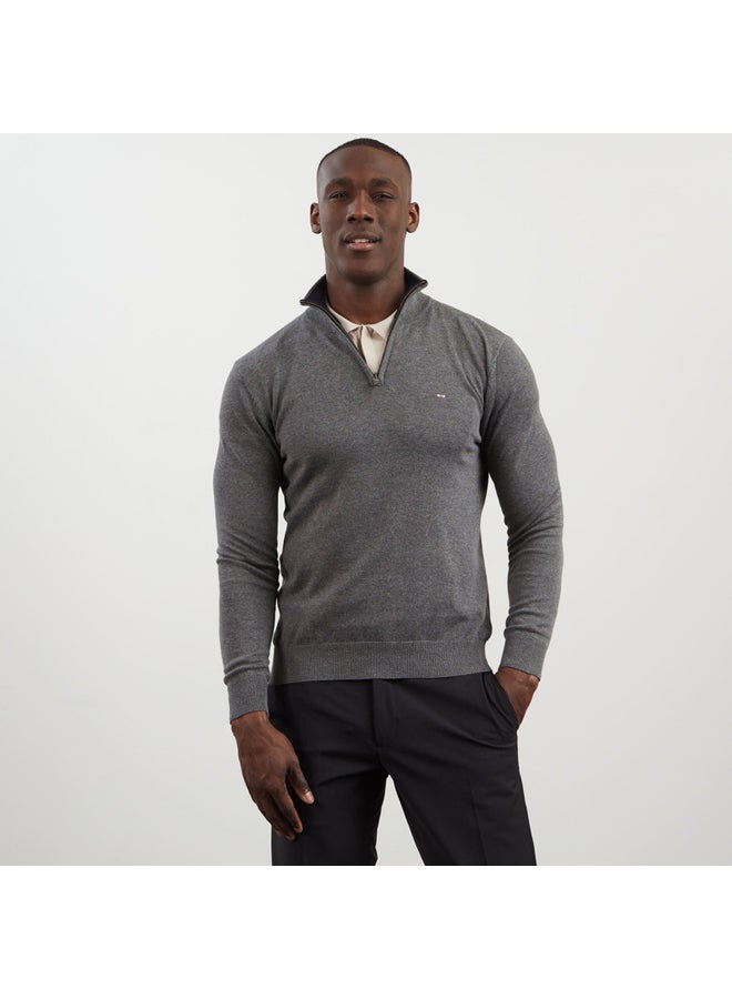 Eden Park cotton jersey jumper with trucker neck  - Image 2