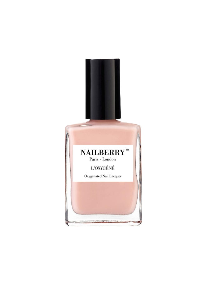 Nailberry LOxygn Oxygenated Nail Lacquer A Touch Of Powder Beige Pink SemiSheer Polish UV Protected LongWear Nail Polish 12Free Vegan Certified Halal Cruelty Gluten Free 15 ml - Image 2