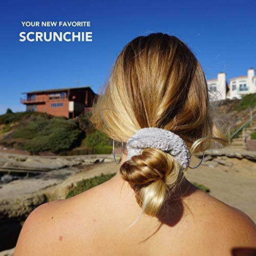 VOLO Hair Drying Scrunchie | Hair Scrunchies for Women | Ultra Soft, Thick, Anti Frizz, Breakage Free, Absorbent, & Gentle Ties that Decrease Dry Time | Microfiber | Luna Gray & Cloud Pink 2PK - Image 5