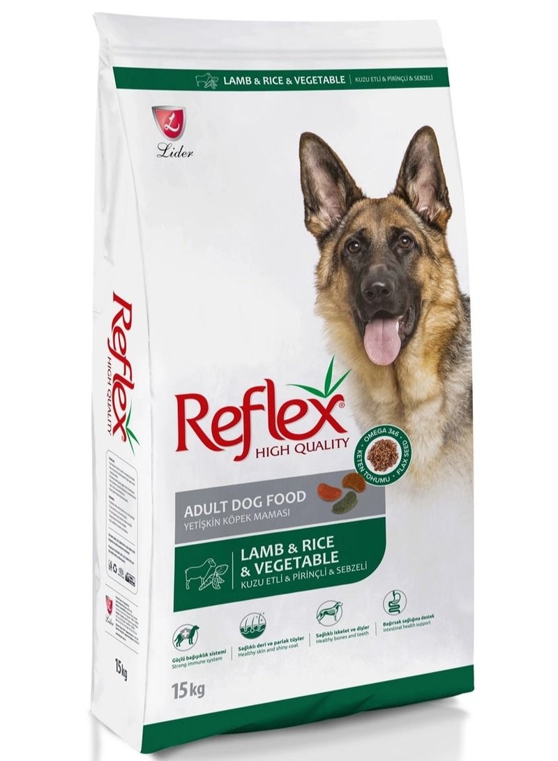 REFLEX Adult Dog Food with Lamb and Rice and Vegetable 15 kg