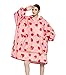 Hysunland Hysunland Strawberry Wearable Blankets for Women Oversized Hoodie Sweatshirt with Kangaroo Pocket  - Image 2