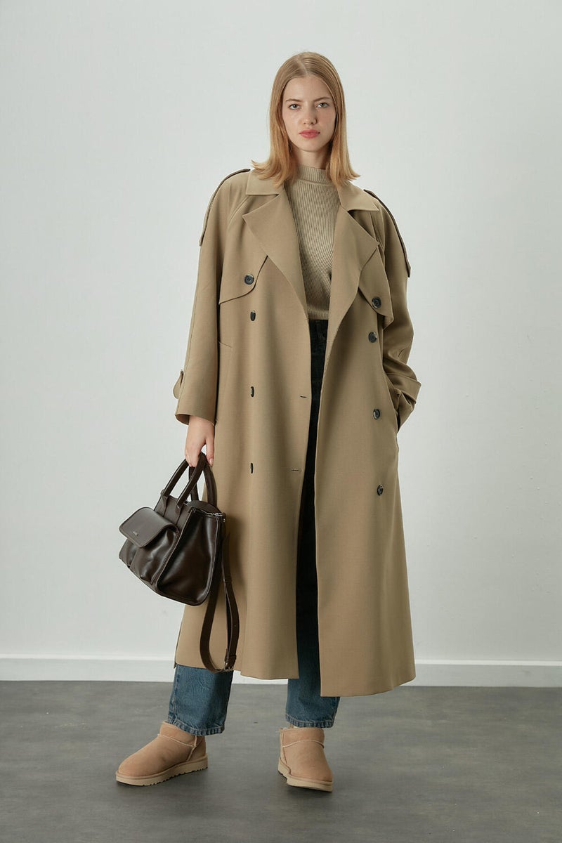 Manuka Premium Oversize Trench Coat Beige  - Image 1