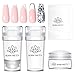Born Pretty French Tip Nail Stamp, 6PCS Art Stamper With Scrapers, Silicone Stamping Long & Short Jelly Stamper Kit for French Manicure Home DIY Art Salon - Image 2