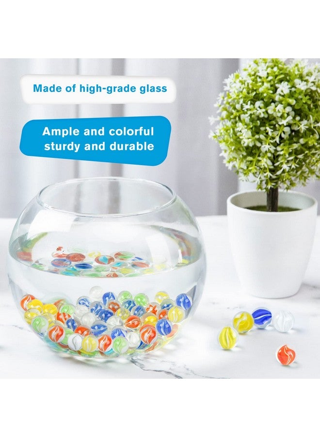 POPLAY 115Pcs Colorful Glass Marbles 5/8 Inch Marbles Bulk Cat Eyes Marbles For Marble Games Vase Fillers - Image 3