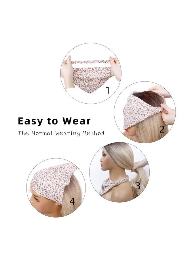 Tobeffect Obeffect 8 Pack Hair Scarves Headband Elastic Boho Bandanas Scarf Floral Chiffon Head Kerchief With Hair Pins For Women Girls Farmhouse Hair Accessories  - Image 5