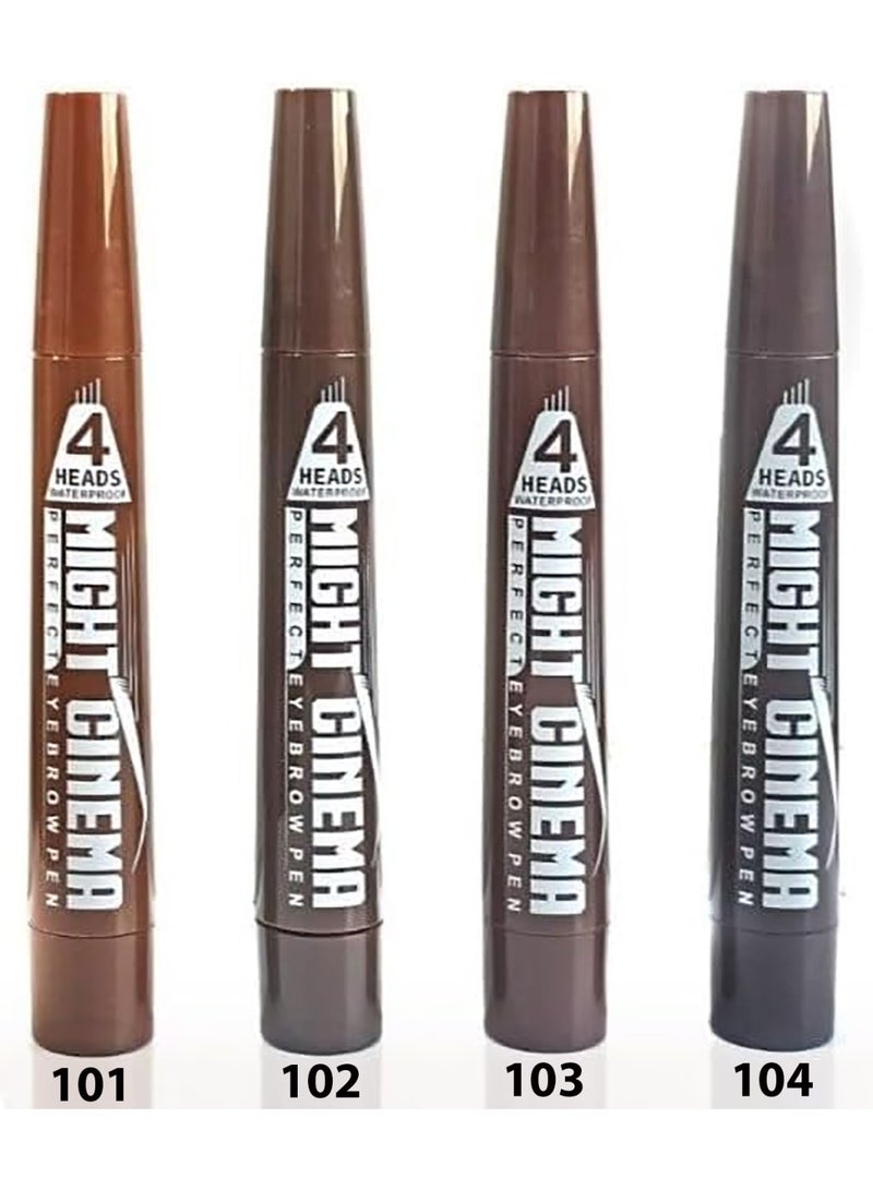 4 heads eyebrow pencil - Might Cinema - 5012 - Color 101