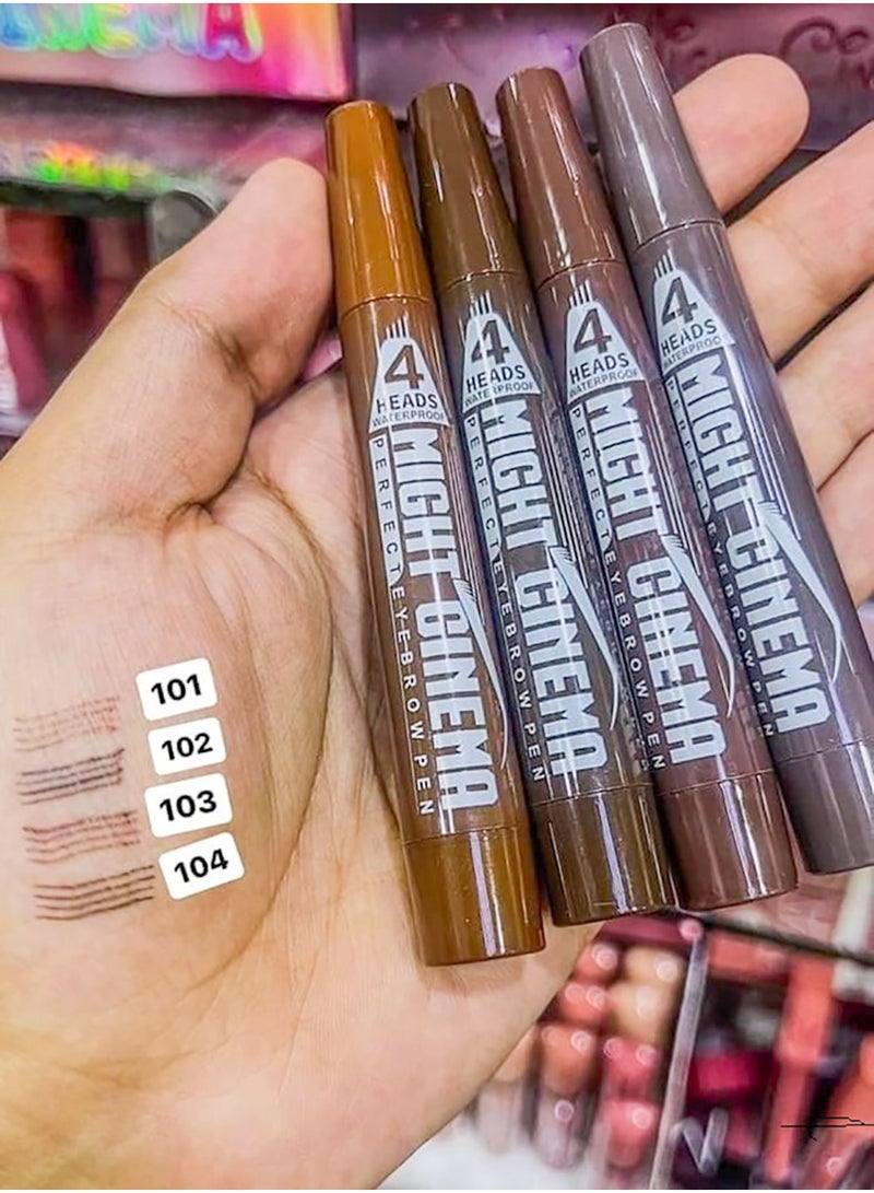 4 heads eyebrow pencil - Might Cinema - 5012 - Color 101