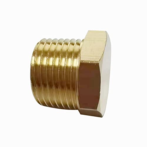 YOUHO 1/8 Npt Adapter for Pipe Fittings, Brass Pipe Fitting 1/8" Hex Head Plug with Thread (5 Packs) - Image 2