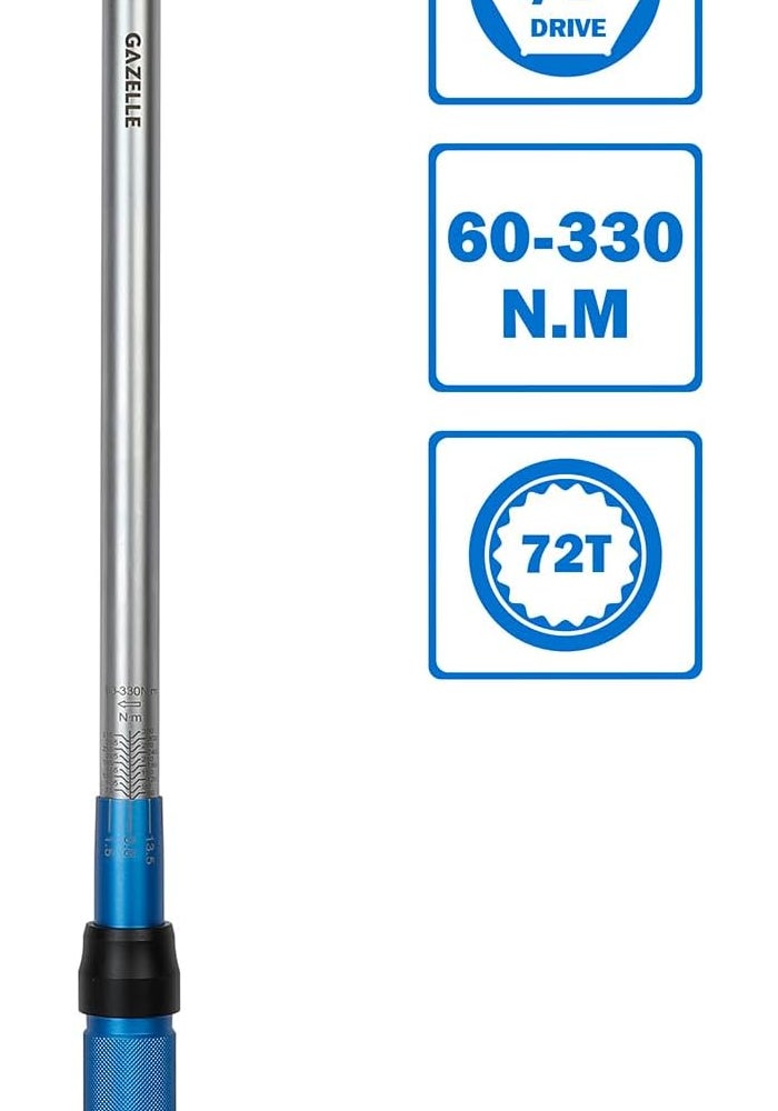 Gazelle 1/2 Inch Torque Wrench 60-330Nm - Image 2