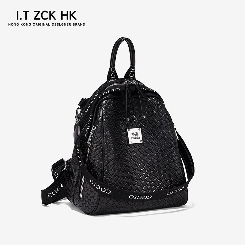 Diamond Backpack Women'S Genuine Leather Backpack Easiest For Match Large Capacity High-End Handbag Fashionable - Image 2