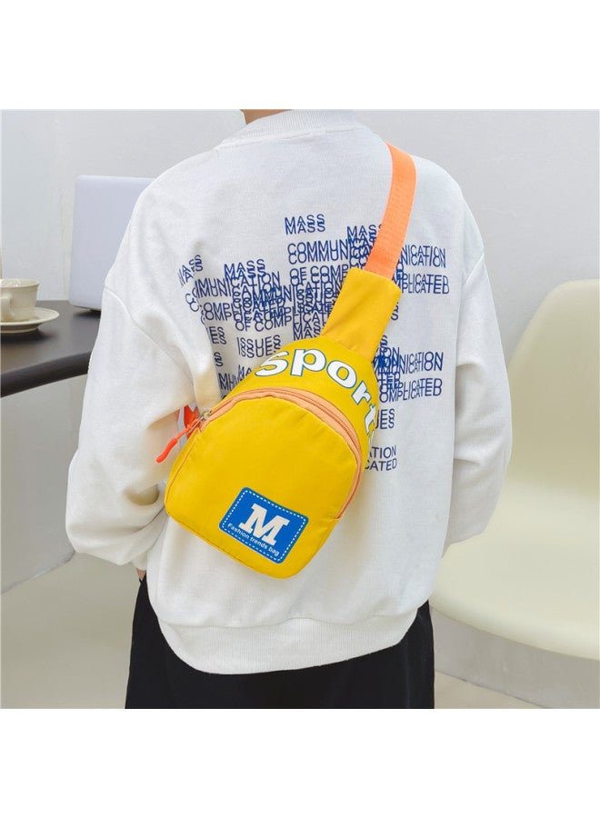 Children's Chest Bag Men's Trendy Cool Letter Shoulder Bag Fashionable Coin Purse Children's Outgoing Crossbody Bag-Color:Blue - Image 4