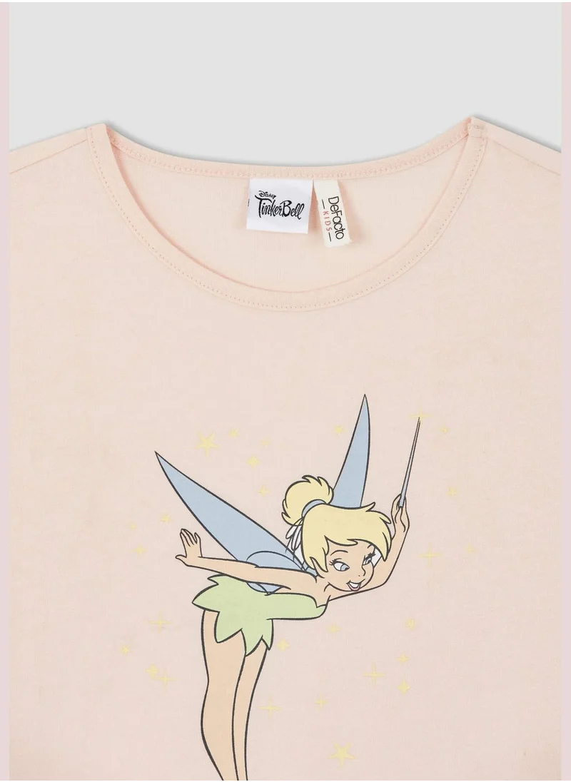 DeFacto Regular Fit Short Sleeve Tinker Bell Print Pyjama Set