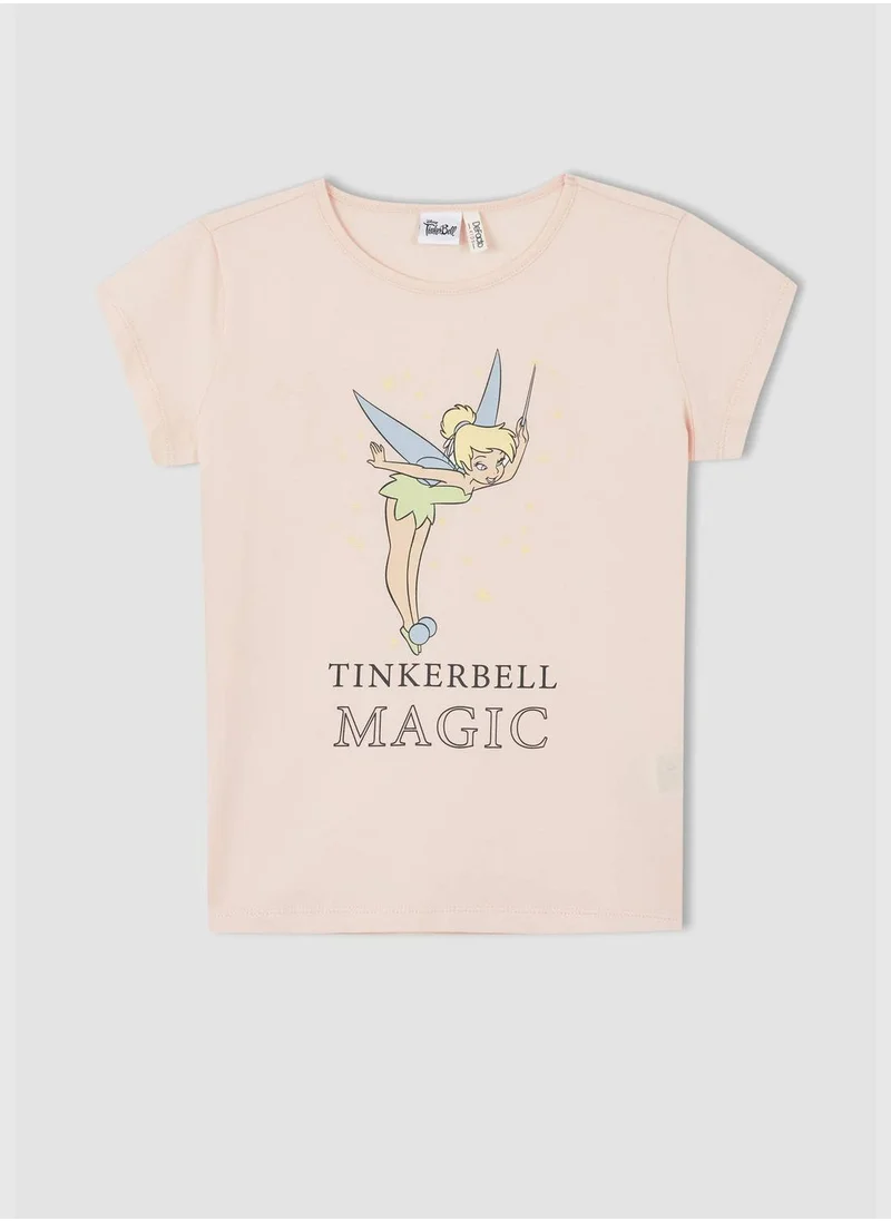 DeFacto Regular Fit Short Sleeve Tinker Bell Print Pyjama Set