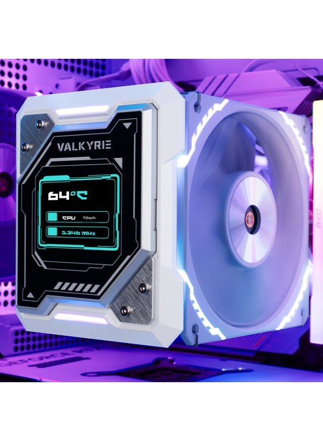 Valkyrie R125-l Valkyrie Vk Cpu Air Cooler, 7 Soldered Copper Heat Pipes, 2.4-inch Ips Lcd Display, Compatible With Lga1700 Am5 - Image 4