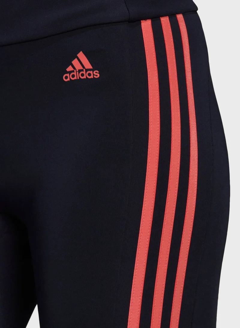 Adidas High-Rise 3-Stripes 3/4 Sport Tights
