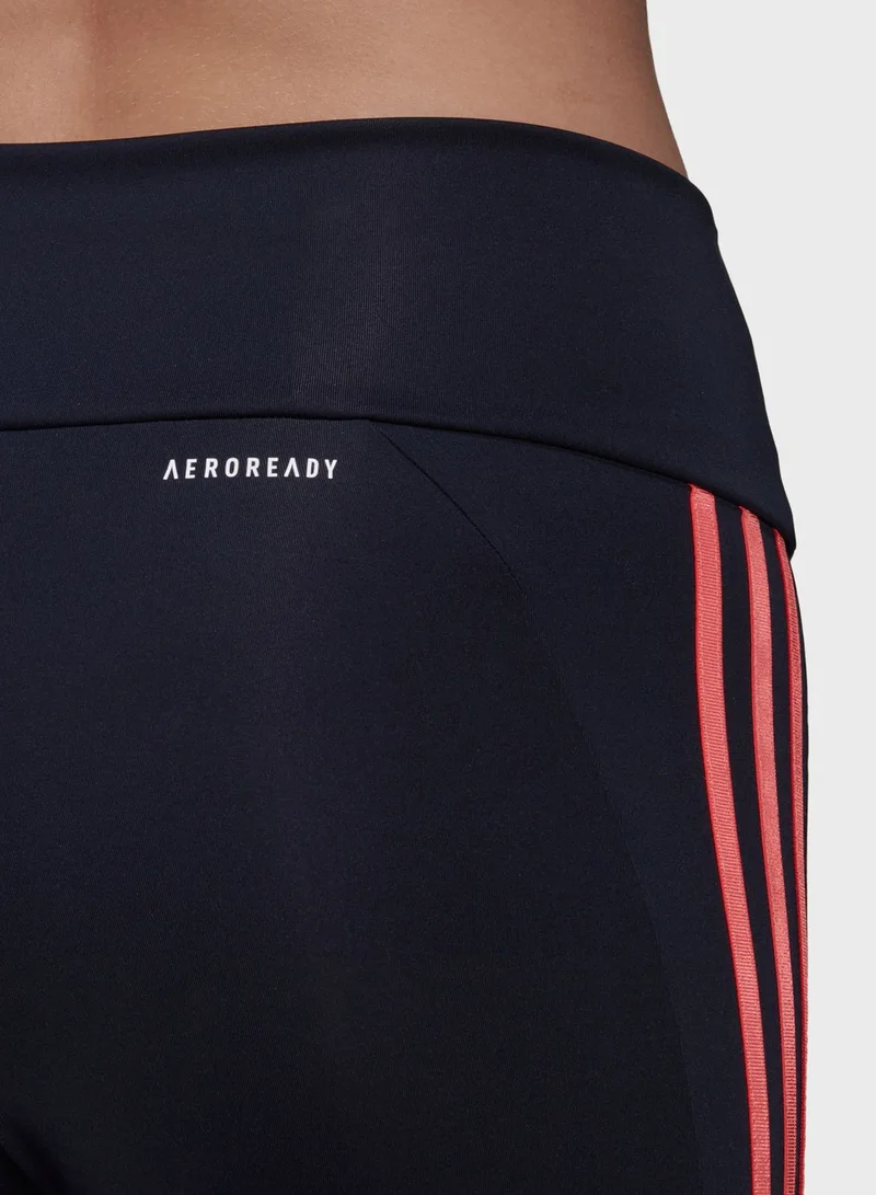 Adidas High-Rise 3-Stripes 3/4 Sport Tights