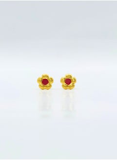 Small Daisy with Red Epoxy Gold Earring | Staunless Steel | 18K Gold Plated - pzsku/Z4A815788FD55013E257EZ/45/_/1738583112/fc789e48-59c3-4adb-b7df-ba7ce6412aaf