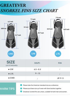 GNAFOTU Snorkel Fins Adjustable Buckles Open Heel Swim Flippers Travel Size Short Swim Fins for Snorkeling Diving Swimming Adult Men Womens  - Image 5