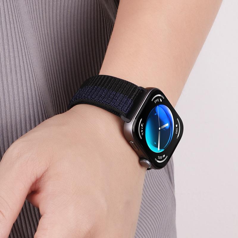 إيروريكس سوار ساعة هواوي واتش فيت 4 برو / فيت 4 / فيت 3 من النايلون مزود بخطاف وحلقة (أسود) - Image 5