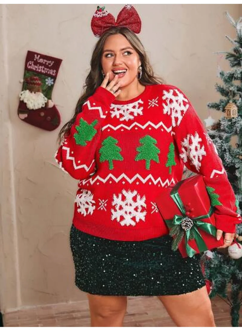SIMPLEE Plus Size Women's Sweater Casual Chic Loose Fit for Daily,Office,Date