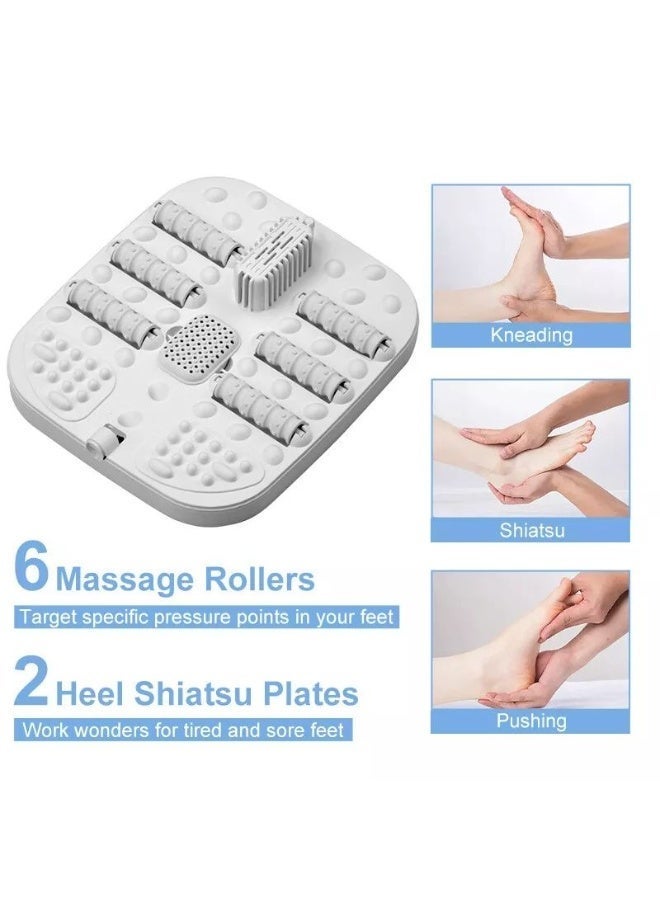 ZAMFA Collapsible Electric Foot Spa with Heat & Remote Temperature Control | Bubble Foot Bath Tub with 6 Massage Rollers, Timer & Pumice Stone | Pedicure Foot Spa Machine for Stress Relief - Image 3