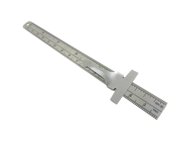 Taytools 6 Piece Measuring Set/Kit with 6" Spring Dividers, Inside & Outside Calipers, Depth Gauge, Pocket Ruler, Vernier Caliper 113500 - Image 5