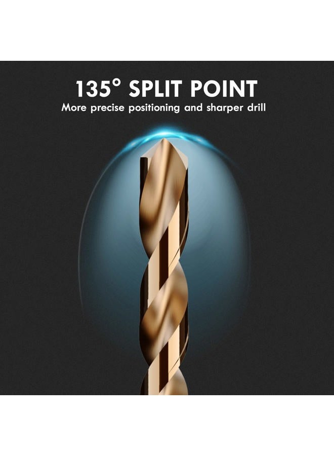 MACXCOIP Metric 16Pcs M35 Cobalt Drill Bit Set, 6mm HSS Cobalt Jobber Drill Bits, for Hardened Metals, Stainless Steel, Cast Iron and Wooden Plastics - Image 2