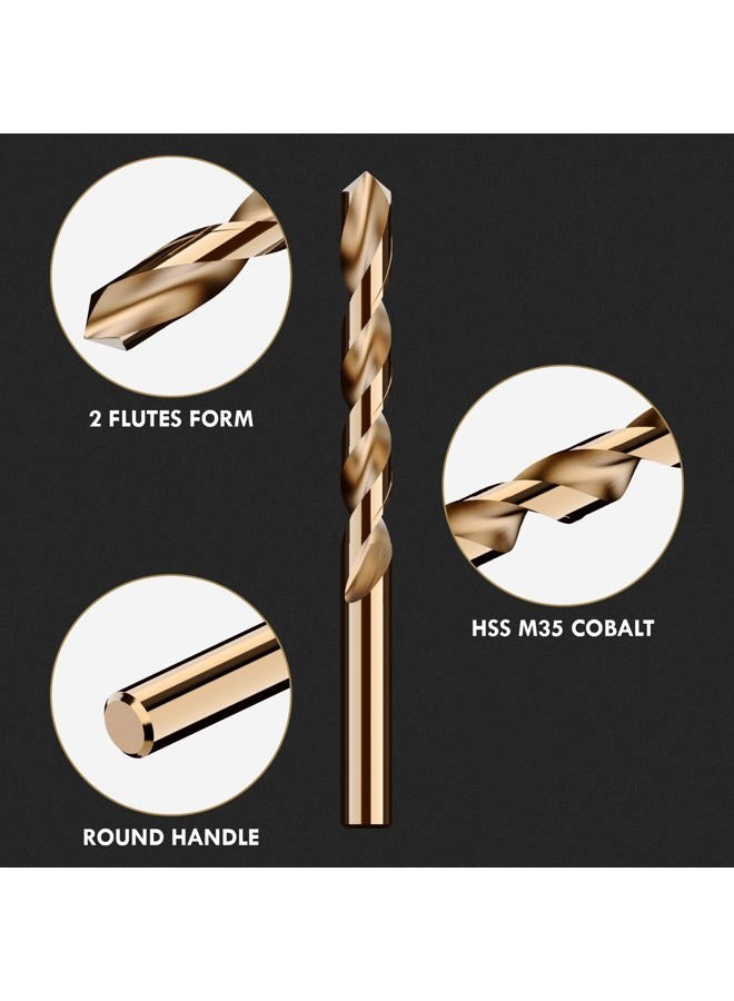 MACXCOIP Metric 16Pcs M35 Cobalt Drill Bit Set, 6mm HSS Cobalt Jobber Drill Bits, for Hardened Metals, Stainless Steel, Cast Iron and Wooden Plastics - Image 3