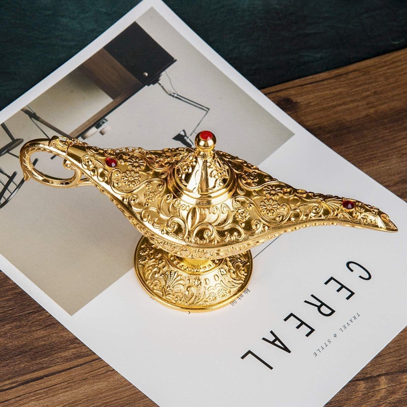 فيارل المصباح الذهبي الأسطوري لجني علاء الدين (8.6‎ x 3 x 4.4 بوصة) - Image 3