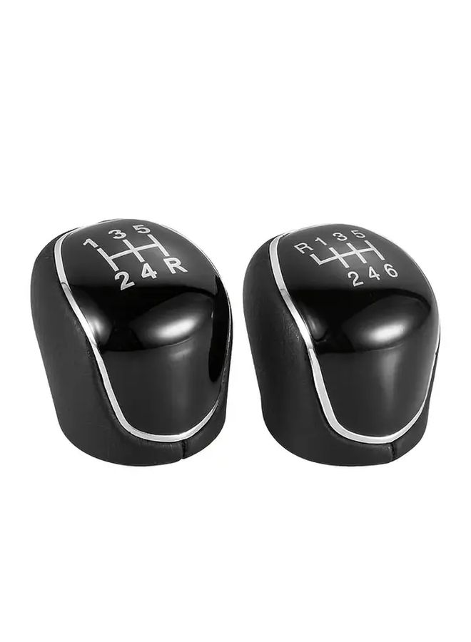 Silver 5 Speed Faux Leather Shift Knob For Ford Focus Mondeo Transit Gear Knobs Auto Accessories - Image 3