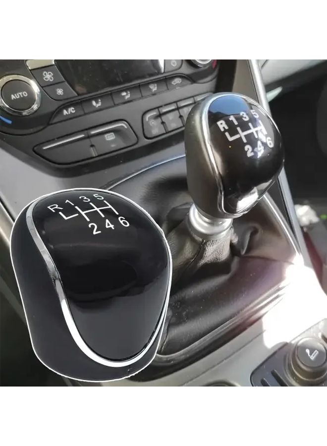 Silver 5 Speed Faux Leather Shift Knob For Ford Focus Mondeo Transit Gear Knobs Auto Accessories - Image 4