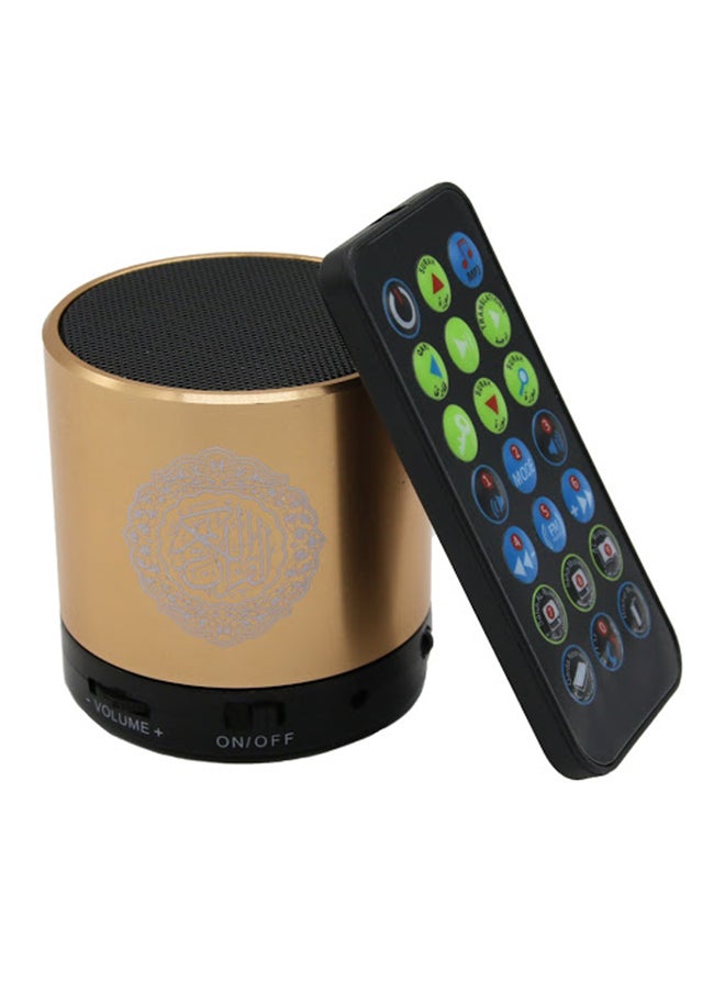 Generic - Dar Al Salam Quran Speaker With Remote Gold/Black - Image 1