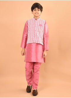 LILPICKS Kurta Pajama Set with Nehru Jacket  - Image 4