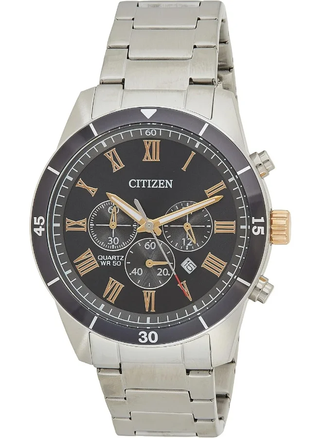 CITIZEN Citizen Mens Quartz Watch, Chronograph Display and Stainless Steel Strap - AN8168-51H