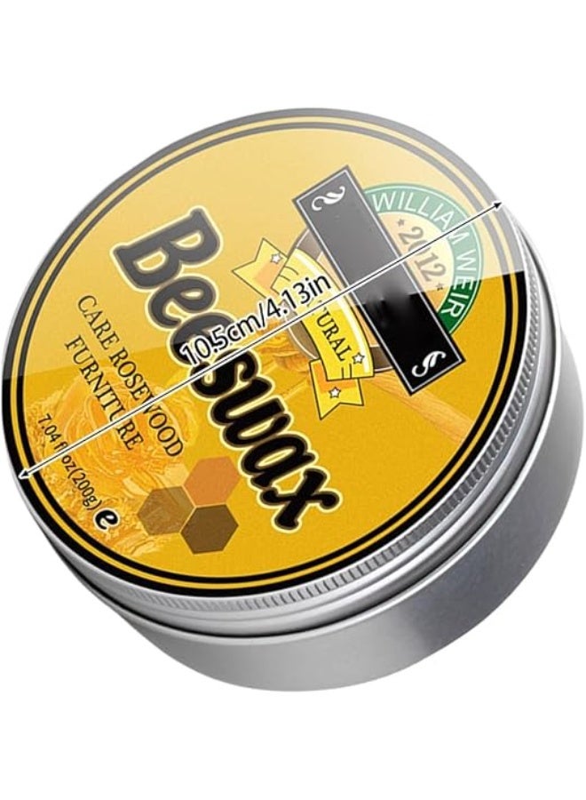 ويليام وير شمع العسل الطبيعي - ملمع الأثاث، شمع العسل لتلميع الخشب وتغذيته، متعدد الاستخدامات مقاوم للماء وإصلاح شمع الخشب، منظف الخشب وتلميع الأثاث، 200 جم - Image 5