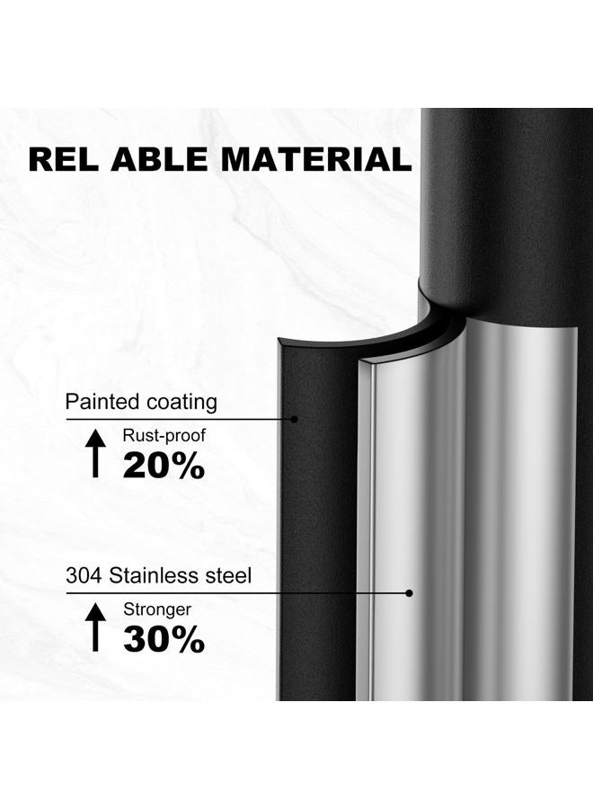 UNCONSIL Toilet Paper Holder Free Standing, 25” H Stainless Steel Black Toilet Paper Stand, Weighted Base Floor Tissue Roll Holder for Bathroom,Toilet Roll Stand - Image 3