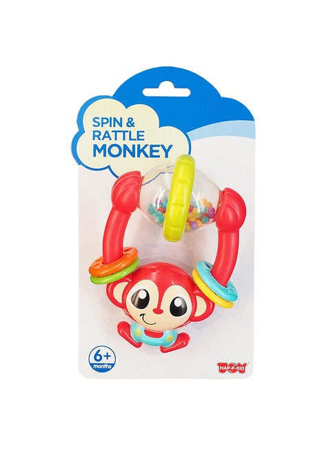 Little Learners My First Rattle (Monkey) - Baby Rattle Toy