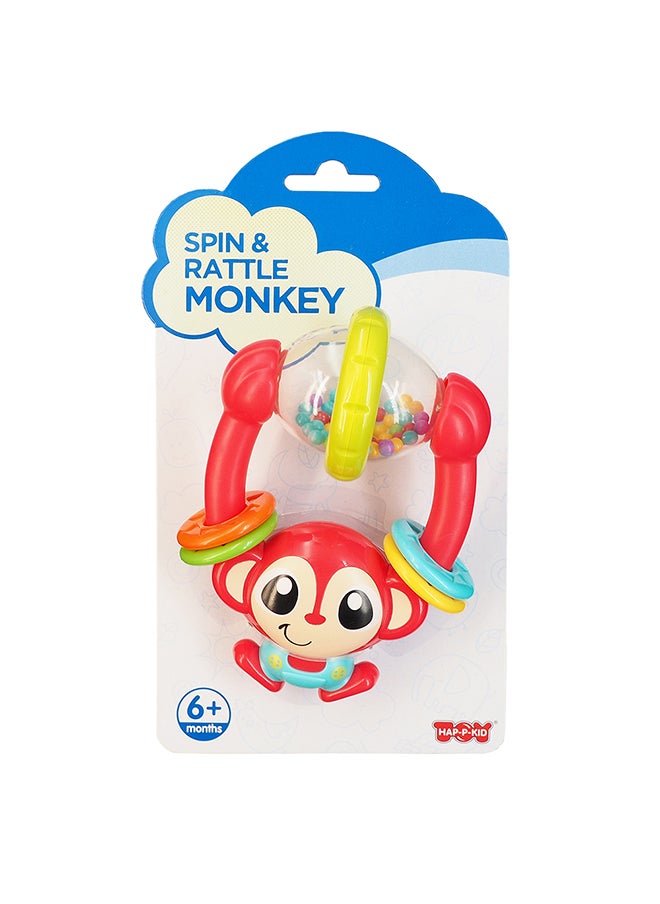 Happy Kids Little Learners My First Rattle (Monkey) - Baby Rattle Toy  - Image 1