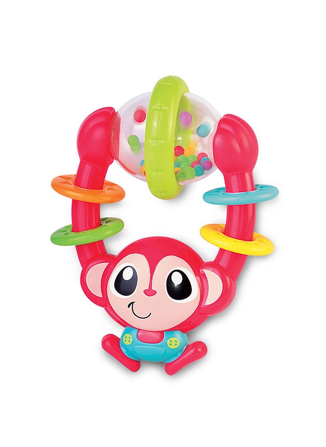 Happy Kids Little Learners My First Rattle (Monkey) - Baby Rattle Toy  - Image 2