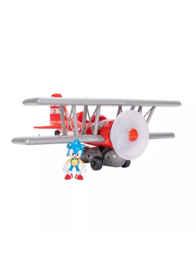 Sonic the Hedgehog Tornado Biplane with Sonic Action Figure - Image 2