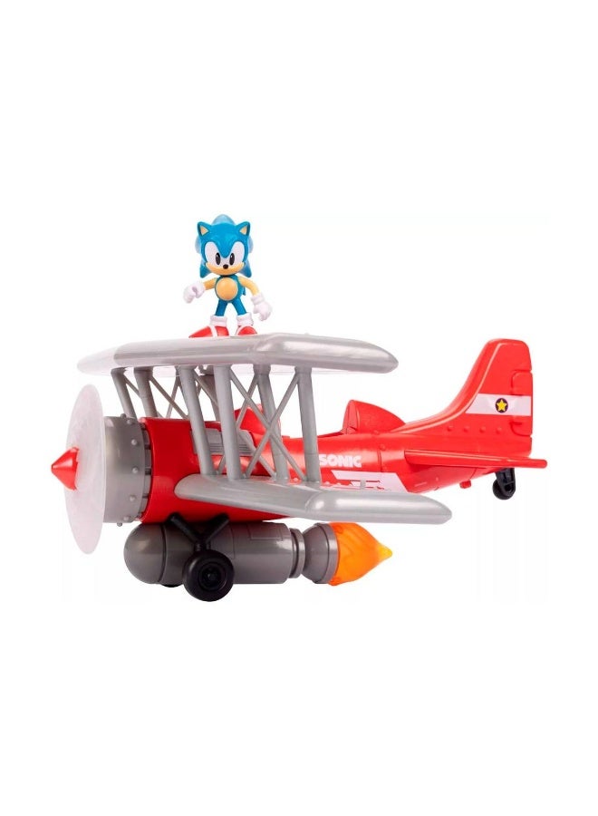 Sonic the Hedgehog Tornado Biplane with Sonic Action Figure - Image 3