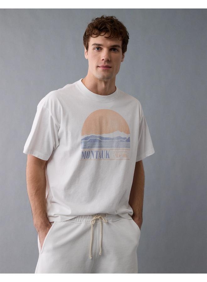 American Eagle AE Americana Reflective Graphic T-Shirt - Image 1